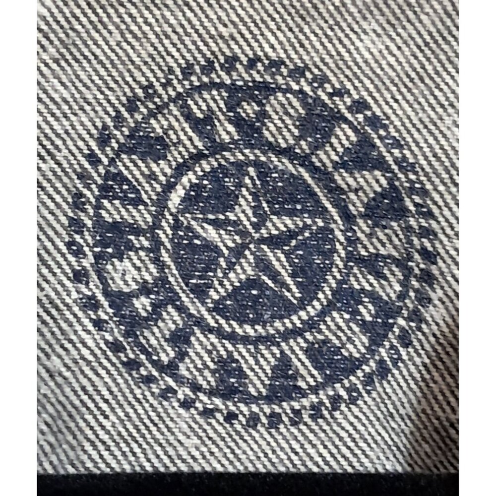 Vintage Levis Jean Jacket Acid Wash Black Denim Size L 1980s Epaulets Cropped - Picture 10 of 13